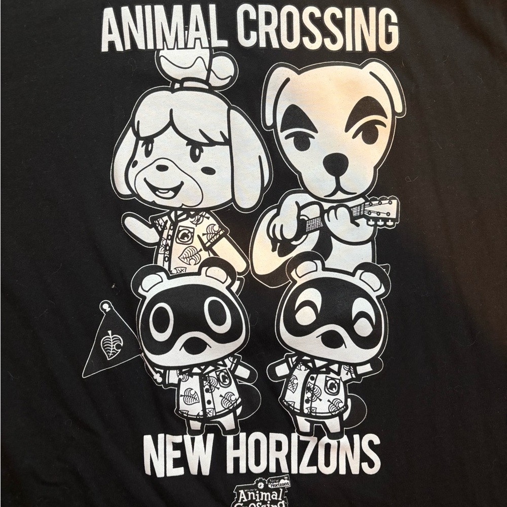 NWOT Nintendo Animal Crossing Black Tee - Picture 2 of 4